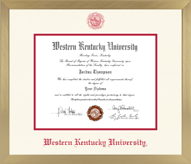 Western Kentucky University diploma frame - Icon in Chardonnay