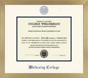Wellesley College diploma frame - Icon in Chardonnay