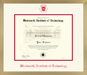 Wentworth Institute of Technology diploma frame - Icon in Chardonnay