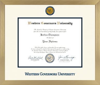 Western Governors University diploma frame - Icon in Chardonnay