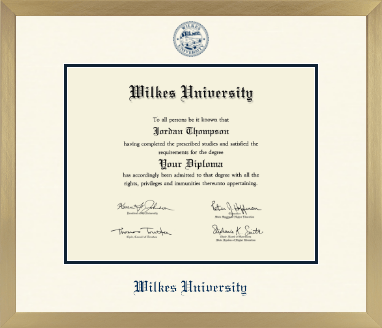 Wilkes University diploma frame - Icon in Chardonnay