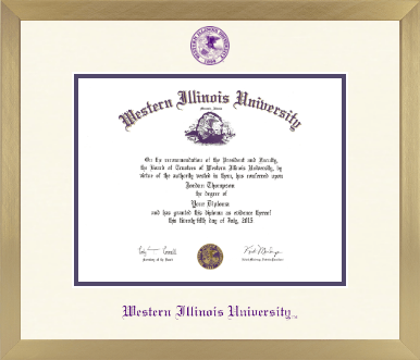 Western Illinois University diploma frame - Icon in Chardonnay