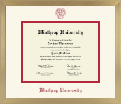 Winthrop University diploma frame - Icon in Chardonnay