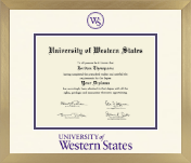 University of Western States diploma frame - Icon in Chardonnay