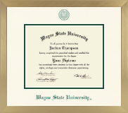 Wayne State University diploma frame - Icon in Chardonnay