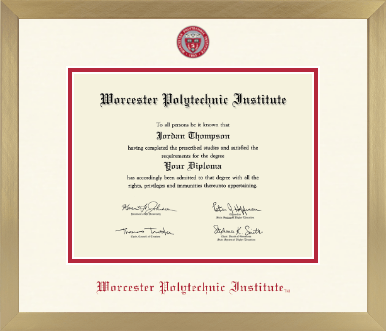 Worcester Polytechnic Institute diploma frame - Icon in Chardonnay