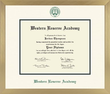 Western Reserve Academy diploma frame - Icon in Chardonnay