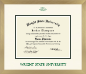 Wright State University diploma frame - Icon in Chardonnay