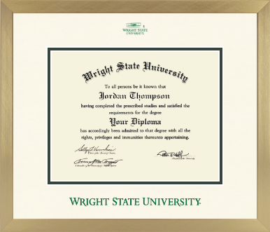 Wright State University diploma frame - Icon in Chardonnay
