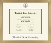 Westfield State University diploma frame - Icon in Chardonnay
