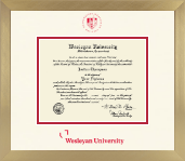 Wesleyan University diploma frame - Icon in Chardonnay