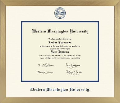 Western Washington University diploma frame - Icon in Chardonnay
