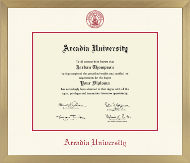 Arcadia University diploma frame - Icon in Chardonnay