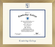 Cambridge College diploma frame - Icon in Chardonnay
