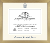 Colorado School of Mines diploma frame - Icon in Chardonnay