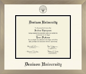Denison University diploma frame - Icon in Light Champagne