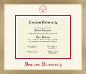 Denison University diploma frame - Icon in Chardonnay