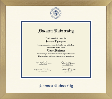 Daemen University diploma frame - Icon in Chardonnay
