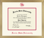 Ferris State University diploma frame - Icon in Chardonnay