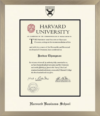 Harvard University diploma frame - Icon in Light Champagne