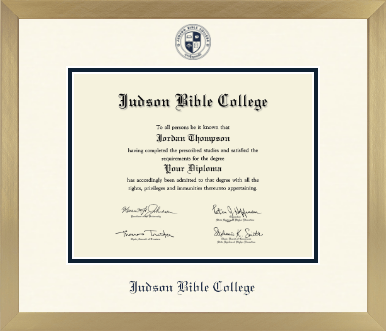 Judson Bible College diploma frame - Icon in Chardonnay
