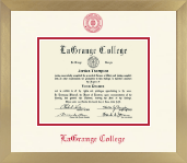 LaGrange College diploma frame - Icon in Chardonnay
