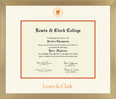 Lewis & Clark College diploma frame - Icon in Chardonnay