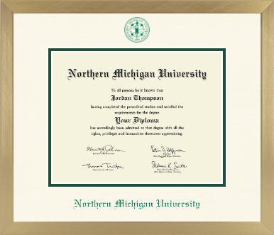 Northern Michigan University diploma frame - Icon in Chardonnay