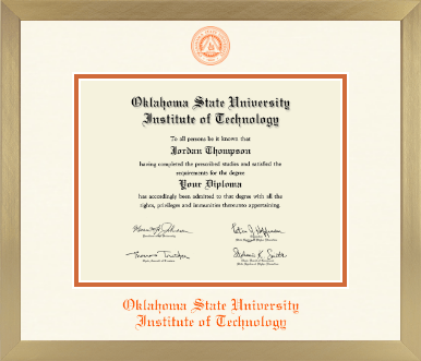 Oklahoma State University Institute of Technology diploma frame - Icon in Chardonnay