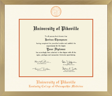 University of Pikeville diploma frame - Icon in Chardonnay