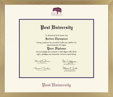 Post University diploma frame - Icon in Chardonnay