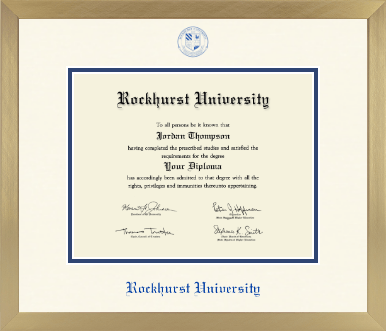 Rockhurst University diploma frame - Icon in Chardonnay