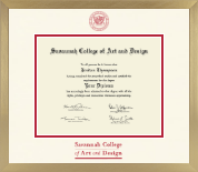 Savannah College of Art & Design diploma frame - Icon in Chardonnay