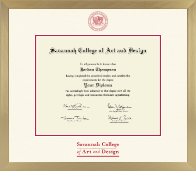 Savannah College of Art & Design diploma frame - Icon in Chardonnay