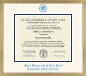 SUNY Downstate Medical Center diploma frame - Icon in Chardonnay