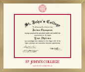 St. John's College-Annapolis diploma frame - Icon in Chardonnay