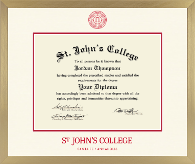 St. John's College-Annapolis diploma frame - Icon in Chardonnay