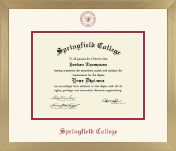 Springfield College diploma frame - Icon in Chardonnay