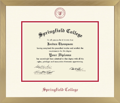 Springfield College diploma frame - Icon in Chardonnay