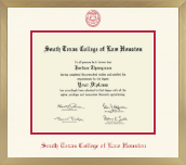 South Texas College of Law Houston diploma frame - Icon in Chardonnay