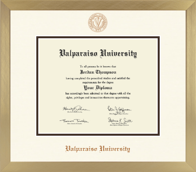 Valparaiso University diploma frame - Icon in Chardonnay