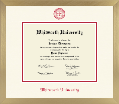 Whitworth University diploma frame - Icon in Chardonnay