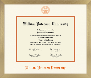 William Paterson University diploma frame - Icon in Chardonnay
