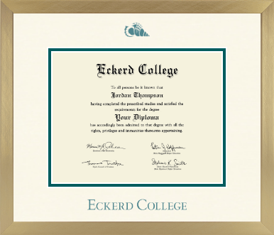 Eckerd College diploma frame - Icon in Chardonnay