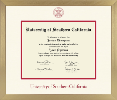 University of Southern California diploma frame - Icon in Chardonnay