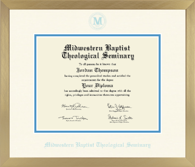Midwestern Baptist Theological Seminary diploma frame - Icon in Chardonnay