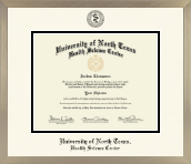 University of North Texas Health Science Center diploma frame - Icon in Light Champagne