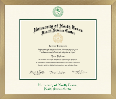 University of North Texas Health Science Center diploma frame - Icon in Chardonnay