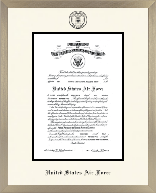 United States Air Force Academy diploma frame - Icon in Light Champagne
