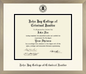 John Jay College of Criminal Justice diploma frame - Icon in Light Champagne